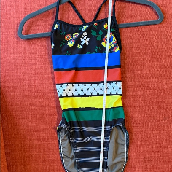 Betty Designs One-Piece Swimsuit with Floral/Multicolor Bands - Picture 7 of 8